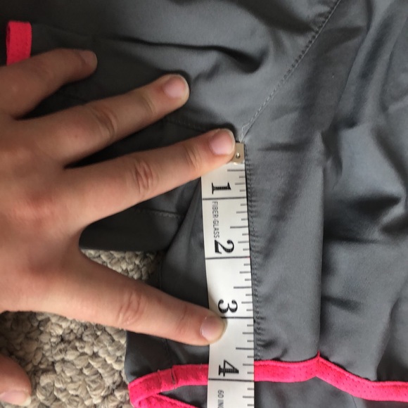 Grey with pink seams Nike DriFit athletic shorts - Picture 5 of 6